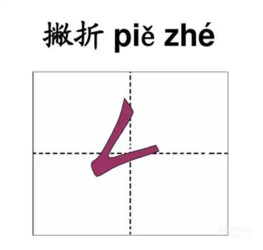 怎么正确写撇折