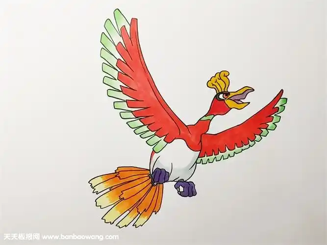 神奇宝贝凤王怎么画
