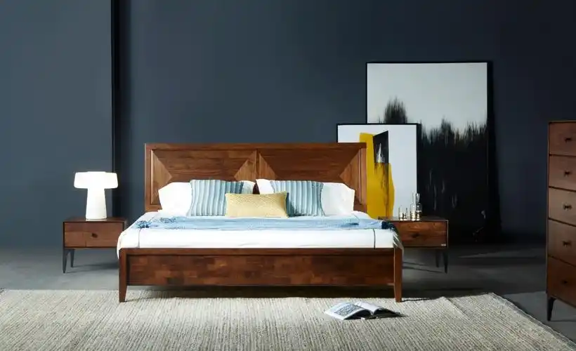 卧房实木大床极简实木床1816