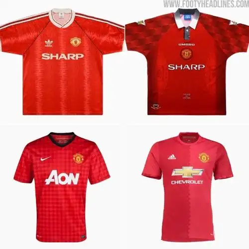 曼联新赛季球衣谍照snapdragon赞助首次出现两种红色搭配