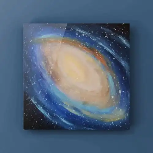 油画棒画一个暑假梦幻星空第八幅