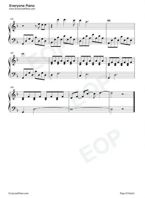 平行世界 钢琴谱-电影《刺杀小说家》的主题曲