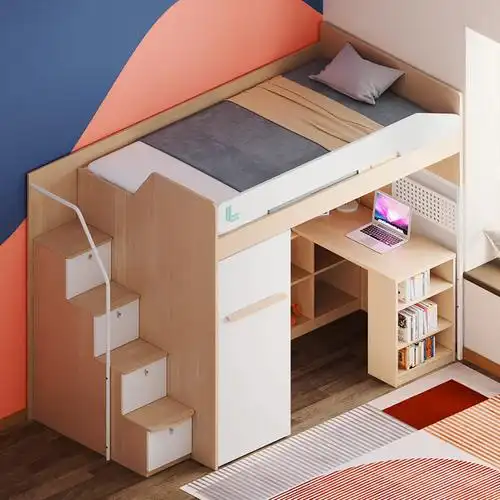 床下多功能衣帽间小户户型衣柜一体组合省空间现代衣柜床