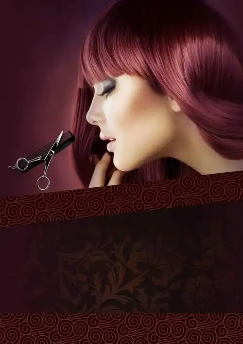 美发沙龙理发店宣传海报背景模板免抠素材免费下载_觅元素51yuansu.