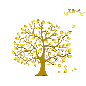 金色质感发财树