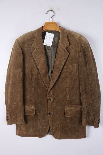 vintage古着日产男士羊毛西服复古英伦风时尚休闲灯芯绒短外套