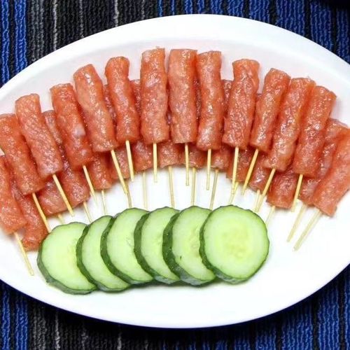 新品牙签小肉串潮汕街边油炸小吃小肉串牙签小腊肉 香肠串272g