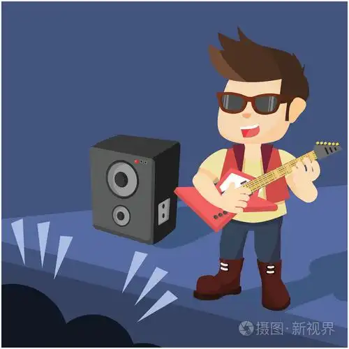 一个男人摇滚音乐会