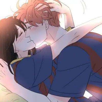 卡通情侣接吻头像:你的嘴真好看,特别适合说我爱你