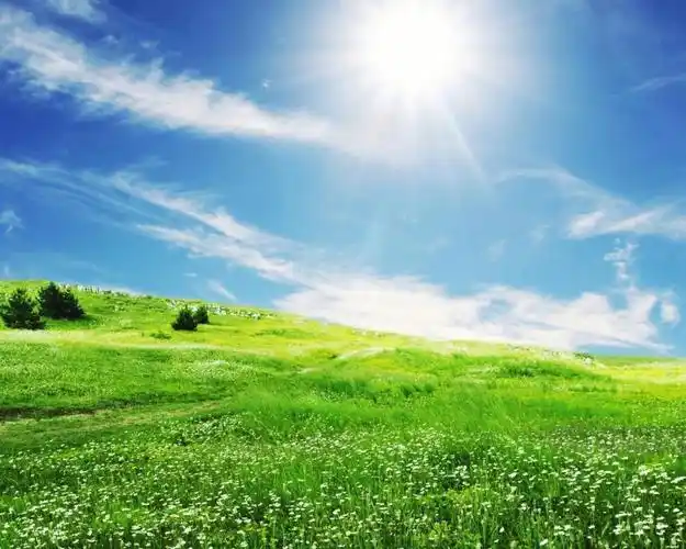 令人陶醉,令人向往,美丽景色图片蔚蓝天空与草原图片高清大图美丽意境