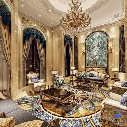 挑空欧式宫廷效果图表现