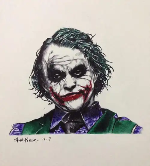 (圆珠笔)黑暗骑士joker