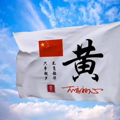 爱国旗帜飘扬20张大气精品姓氏头像铭记你的传奇