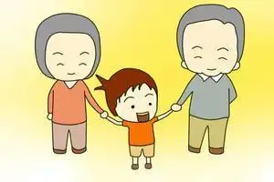 外公和孙女简笔画