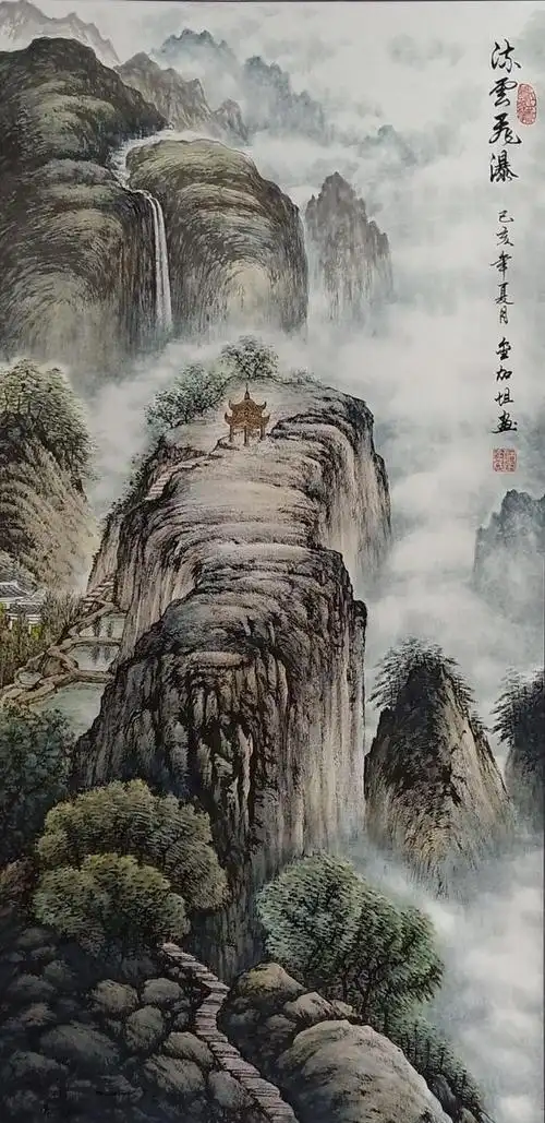 著名艺术家金加坦——水墨山水画作品赏析|书画|国画|名家_网易订阅