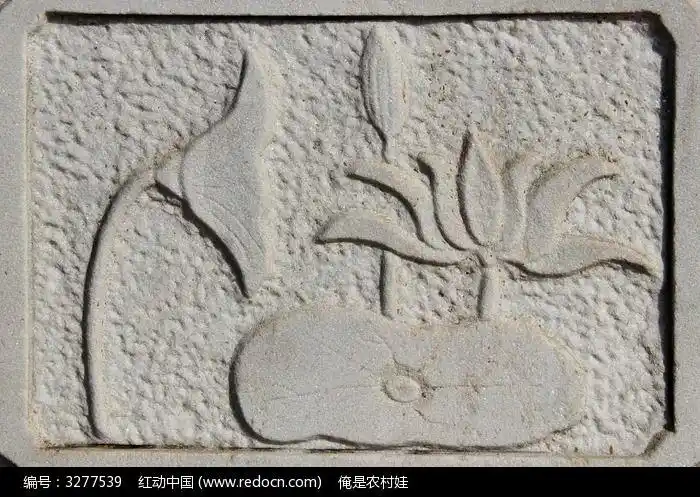 一副荷花荷叶的石版画