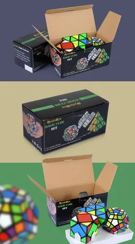 定制彩色魔方包装盒专业设计印刷 魔方玩具产品包装盒子礼盒包.