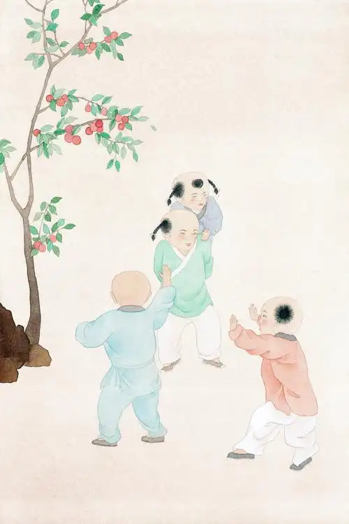 本作品是为《中国民间传说故事》绘制插图,这本书中的故事歌颂了人物