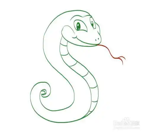 蝰蛇的简笔画