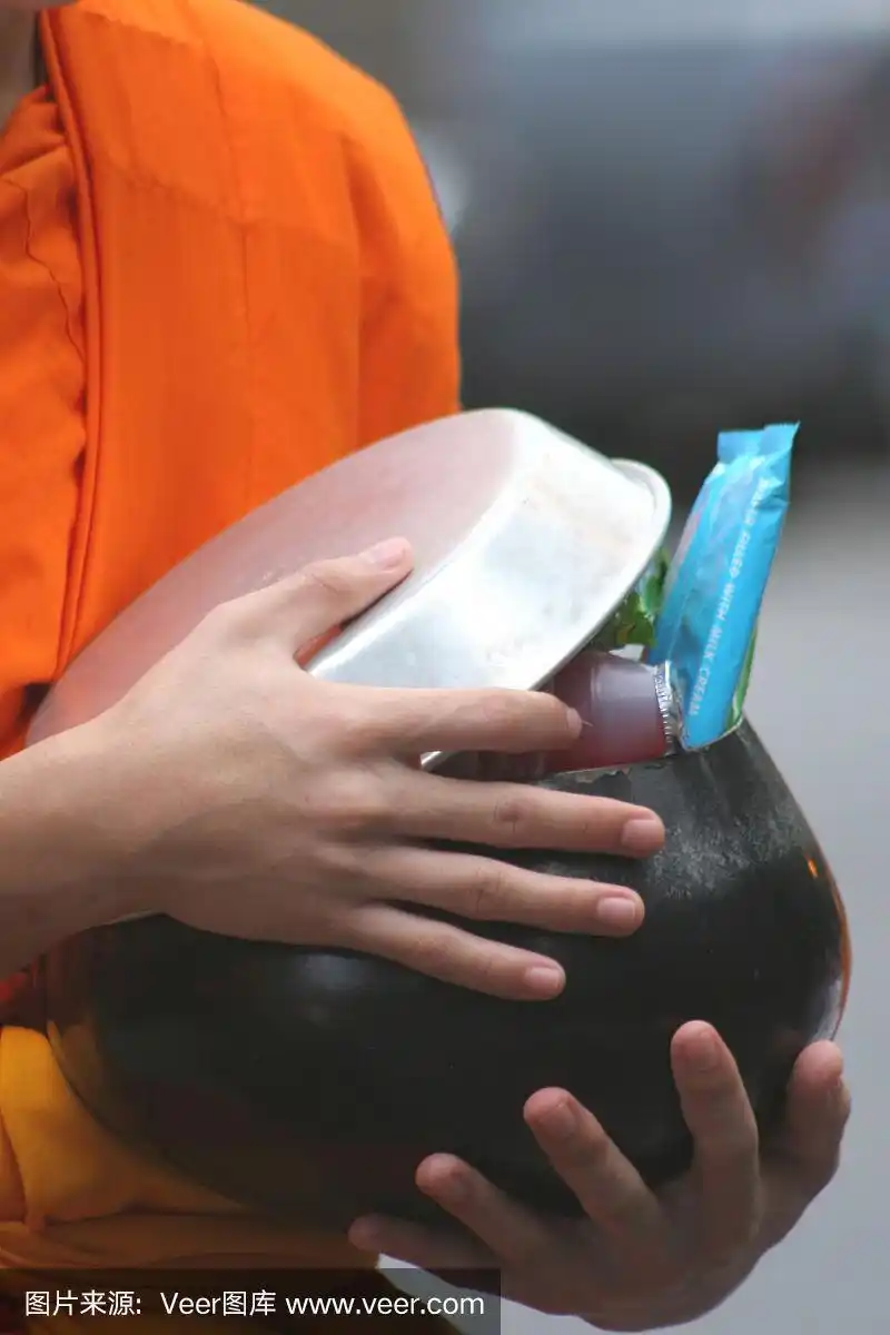 行乞碗,垂直画幅,慈善救济,泰国人,彩色图片