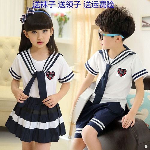 儿童小海军水手服合唱服学生海军风演出服运动会小孩海军衣服气质