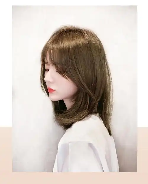 假发女短发自然全头套式网红夏天圆脸锁骨发造型仿真假发套 冷棕色 七