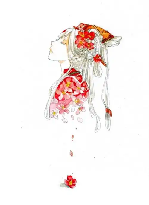 分享一组很有中国风感觉的意境唯美古风插画,每一张都犹如一首诗,画面