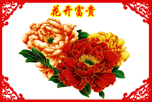 我将这些漂亮吉祥的牡丹送给你,希望它们能给你带来好运!