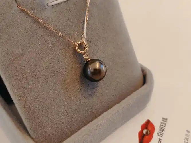 京润珍珠大溪地黑珍珠吊坠