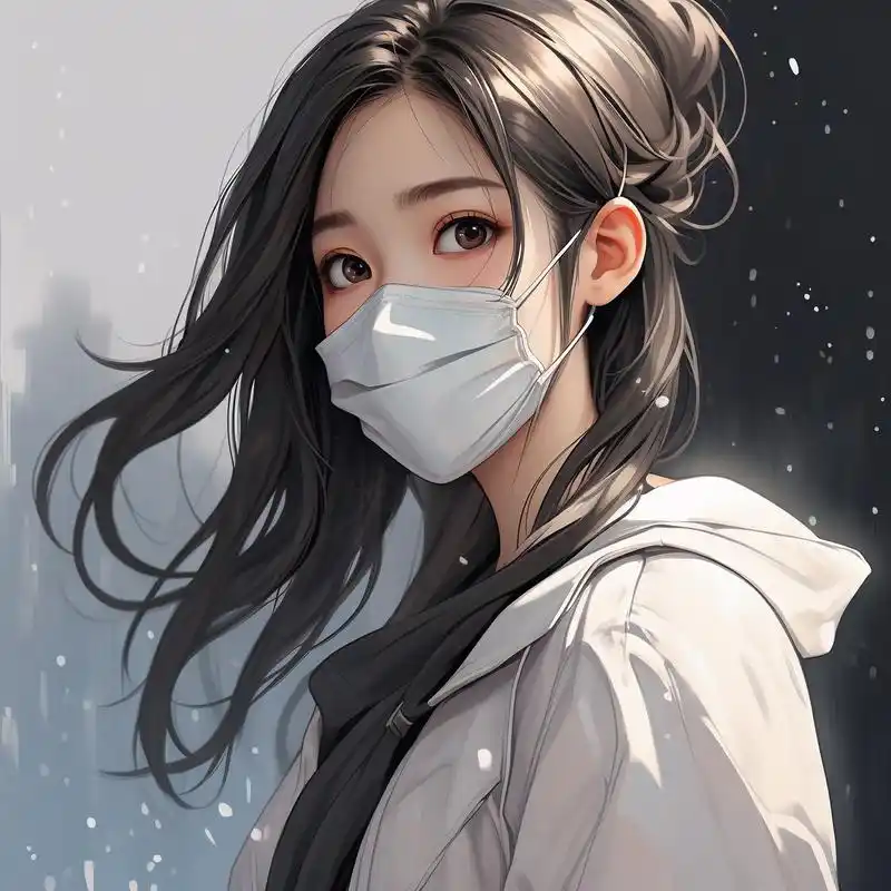戴口罩的女生头像,氛围感满满93