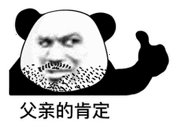 父亲的肯定-熊猫头表情包,父亲的肯定表情包