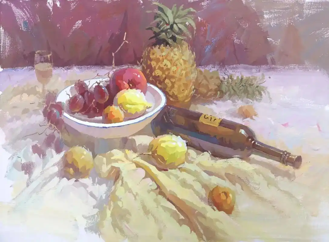 色调.步骤图补一下#色彩静物 #美术生 #水粉静物#中秋节  - 抖音