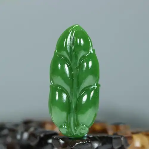 和田玉碧玉金枝玉叶挂件 - 佳品汇-jpmall.cn