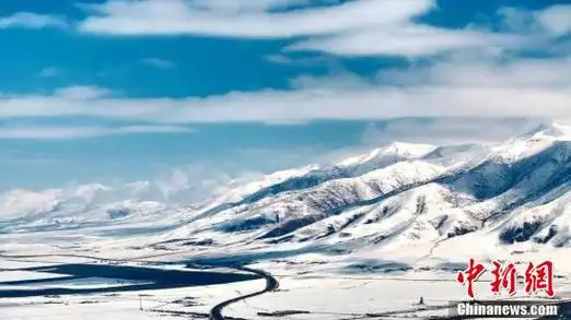 祁连山春日雪景:苍山负雪尽显山河壮丽_正北方网