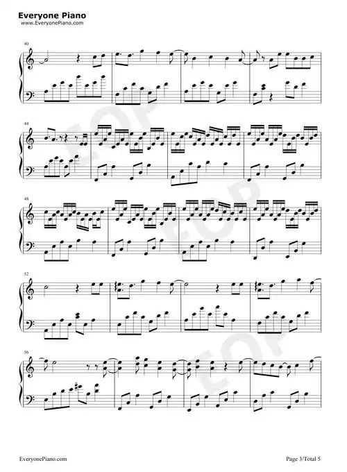 撒野-同名小说撒野同人歌曲五线谱预览3-钢琴谱文件(五线谱,双手简谱