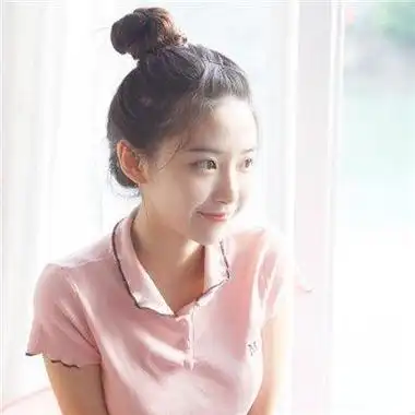 侧脸头像女生丸子头