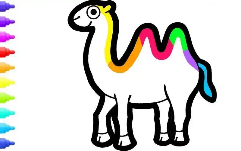 和我一起学画画,今天我们来画一头骆驼!