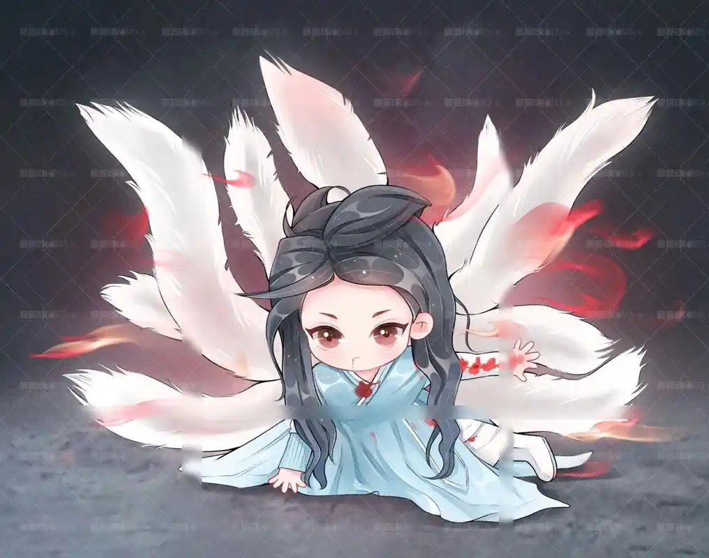 q版纪云禾九尾狐|与君初相识迪丽热巴 热巴这次的九尾狐造型真的好