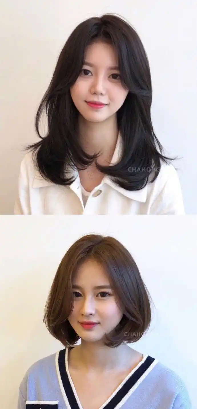 适合各种脸型的发型,长发短发都有!超级显脸小!