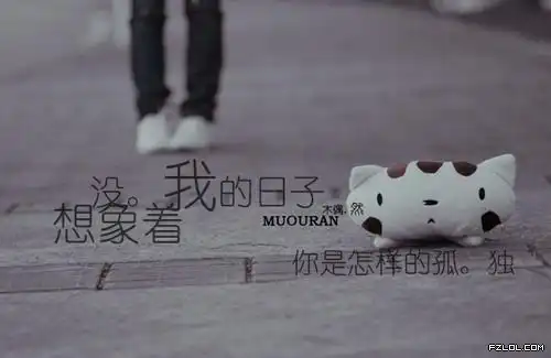 伤感图片:没有我的日子你会很孤独