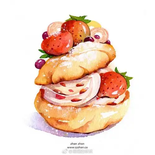 水彩甜品食物
