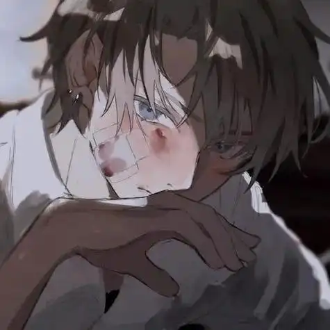 动漫男生头像哭