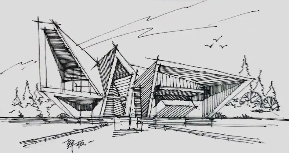 深圳建筑  #建筑设计  #建筑钢笔画  #建筑手绘  #钢笔建筑速写