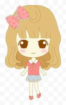 卡通人物可爱小女孩
