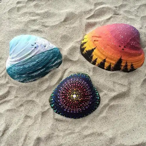 贝壳上的画艺术家katiebrooks