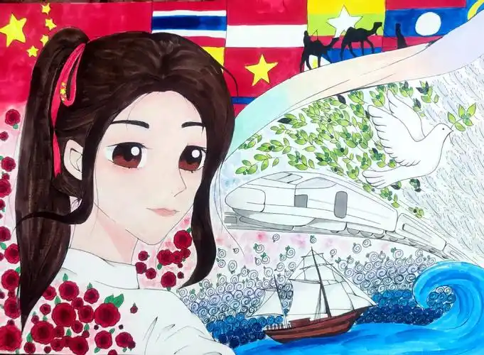 我校积极参加第二届中国东盟青少年绘画展