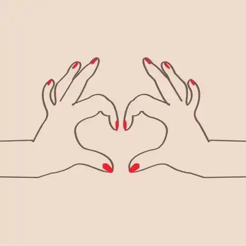 比心手势简笔画 比心手势简笔画图片