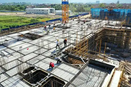 3#楼二层装配式楼板安装