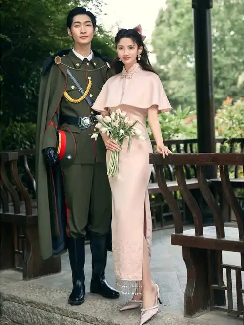 6015每一张里面都是满满的故事呀~-迷人的中式旗袍尽显优雅淡粉色