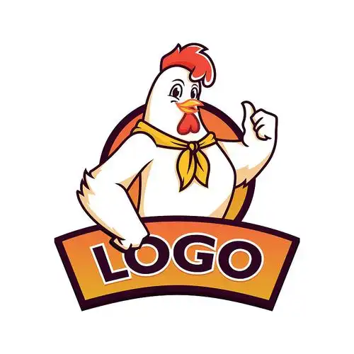 快乐的公鸡吉祥物图片素材